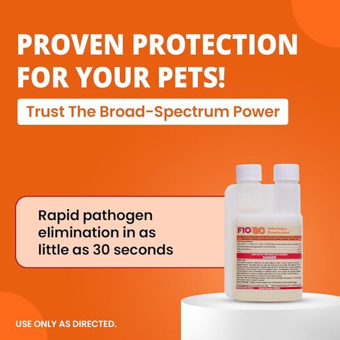 F10 SC Concentrated Veterinary Disinfectant for Kennels, Litter Box, Cage, Terrariums, Habitats, Vet Practices - 200 ml (6.8oz) in Kuwait