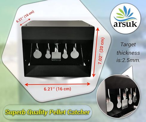 ARSUK Pellet Gun Target Trap with Resetting Center Shot – Metal Bullet Trap for BB Guns, Pellet Guns, and Airsoft – 7x6.2x6.2 Inch Pellet Target Trap for Indoor & Outdoor Shooting Practice in Kuwait