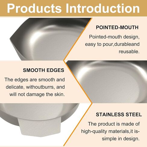 2Pcs Electronic Scale Tray, Stainless Steel Weighing Dishes Metal Weigh Boats, Silver Mini Scale Trays for Jewelry Liquid Powder Laboratory Supplies in Kuwait