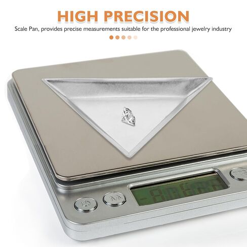 Ciieeo 6pcs Stainless Steel Weigh Boats: Weighing Dishes for Scale - Mini Weight Trays/Pan Triangle Shape for Jewelry Liquid Powder - Lab Measurement Supplies in Saudi Arabia