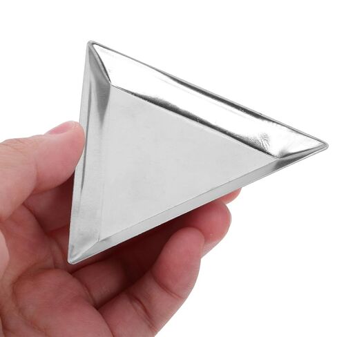 Ciieeo 6pcs Stainless Steel Weigh Boats: Weighing Dishes for Scale - Mini Weight Trays/Pan Triangle Shape for Jewelry Liquid Powder - Lab Measurement Supplies in Saudi Arabia