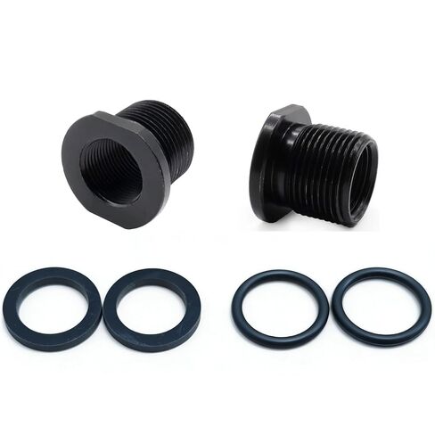 محولات الخيوط والحلقات المطاطية على شكل حرف O، مجموعة بديلة، 1/2 * 28، 5/8 * 24، أسود (عبوتان) in Kuwait