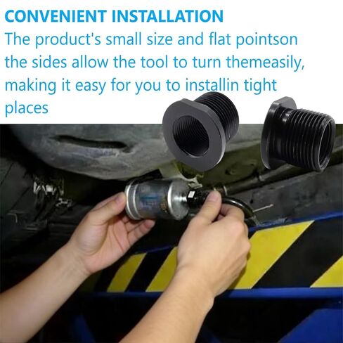 محولات الخيوط والحلقات المطاطية على شكل حرف O، مجموعة بديلة، 1/2 * 28، 5/8 * 24، أسود (عبوتان) in Kuwait