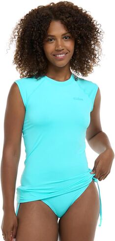 EIDON Women's Wave Rider Cap Sleeve Rashguard with UPF 50 in Kuwait