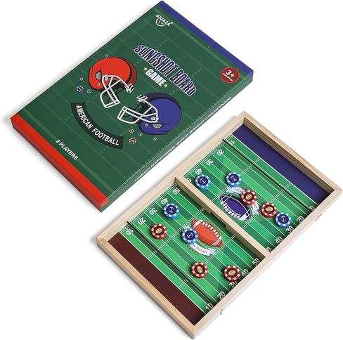 Football Fast Classic Ring Shooting Game Family Game Night with Friends Party Wooden Air Hockey Board Game for Adults Kids Tests Your Speed and Accuracy, 2 Players in Kuwait