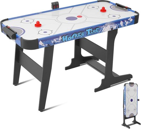 58“ Air Hockey Table, Indoor Hockey Game Table for Adults and Kids, Arcade Gaming Sets w/2 Pucks, 2 Pushers, Digital LED Scoreboard, Powerful 12V Motor for Game Room, Home in Kuwait