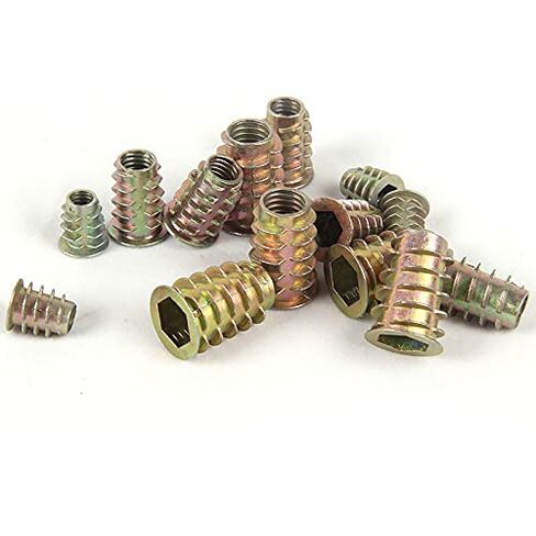 Lock Nuts Kit, 70Pcs/Set M4/M5/M6*8/10/13 Zinc Alloy Thread for Wood Insert Nut Hex Drive Head Furniture Nuts Assortment Kit in Saudi Arabia