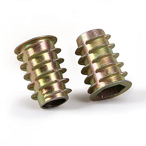 Lock Nuts Kit, 70Pcs/Set M4/M5/M6*8/10/13 Zinc Alloy Thread for Wood Insert Nut Hex Drive Head Furniture Nuts Assortment Kit in Saudi Arabia
