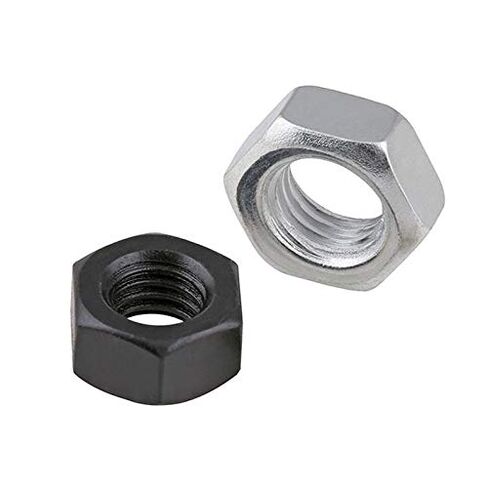 Lock Nuts Kit, 50pcs M2 M3 M4 M5 M6 Hex Nuts Nickel/Black Nickel Head Nut Carbon Steel Fastener(Black,M 3) in Kuwait