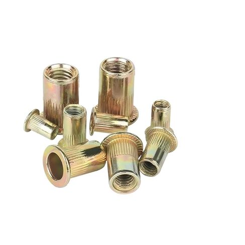 جوزة برْشام M3 M4 M5 M6 M8 M10 M12 رأس مسطح الخيوط إدراج Nutsert الكربون الصلب اللون زين مخرش المكسرات (M5 × 30 قطعة) in Kuwait