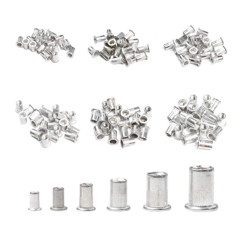 Lock Nuts Kit, 20Pcs Flat Head Rivet Nut M3 M4 M5 M6 M8 M10 Aluminum Alloy Threaded Insert Set Cap(M8) in Saudi Arabia