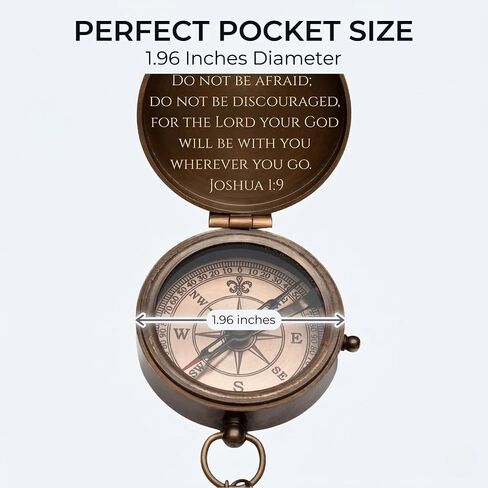 هدايا تأكيد شخصية للأولاد - بوصلة مسيحية منقوشة مخصصة للابن أو الحفيد أو الابن - هدية تذكارية دينية للمناولة الأولى in Kuwait