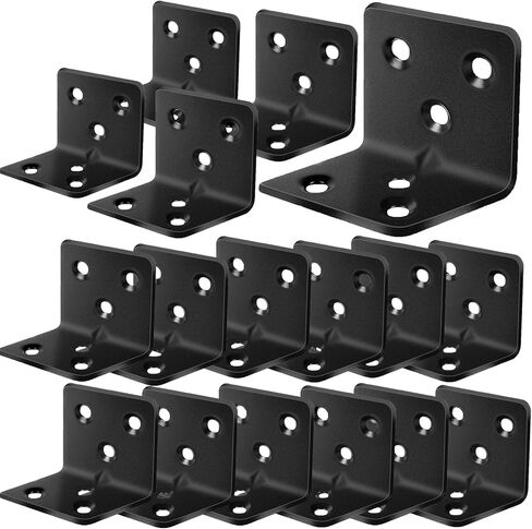 80Pcs Stainless Steel Angle Brackets,1.2" x 1.2" x 1.5" Wide Small Corner Brace for Joining Furniture, Heavy Duty 90 Degree L Shape Corner Bracket, Right Angle Bracket for Wood Cabinets Furniture in Saudi Arabia