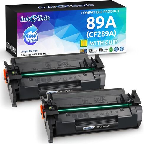 INK E-SALE 89A Black Toner Cartridge Compatible Replacement for HP 89A CF289A with Chip for HP Enterprise MFP M528 M507 M507dn M507X M507dng M528f M528C M528Z Series, 1-Pack Black Indicates Ink Level in Kuwait