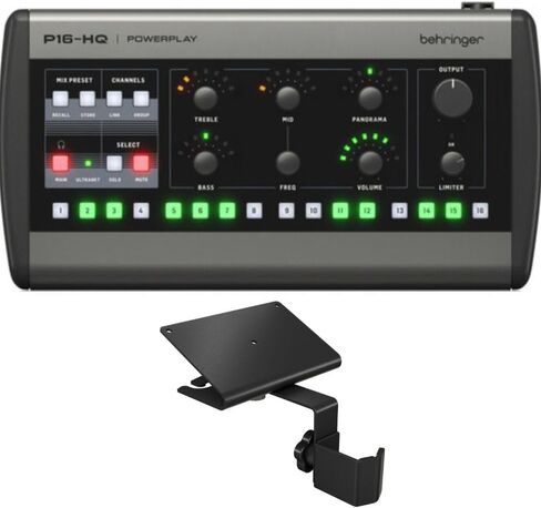حزمة خلاط المراقبة الشخصية ذات 16 قناة من Behringer P16-HQ مع دعامة تثبيت Behringer لـ P16-M in Saudi Arabia