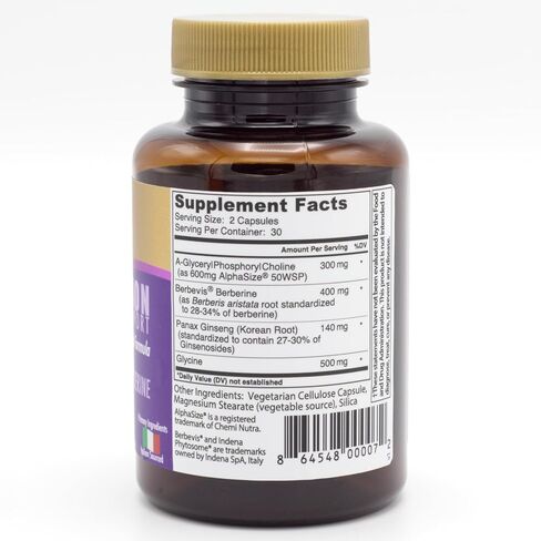 SunUp Cognition Support Capsules, 30 Doses, Alpha-GPC, Berberine, Ginseng, Glycine, Brain Health Supplement in Saudi Arabia