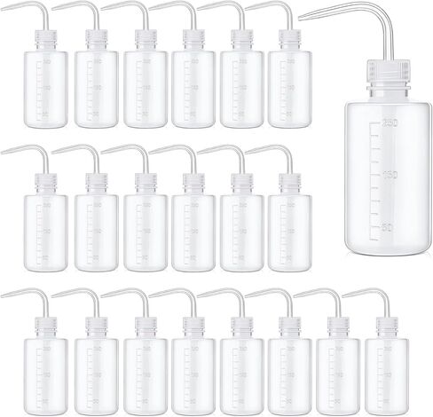 21 Pcs 250 ml Tattoo Wash Bottles, 8 oz Plastic Squeeze and Squirt Bottles with Narrow Mouth for Tattoo Cleaning, Lab Use, Plant Irrigation and Medical Use in Saudi Arabia