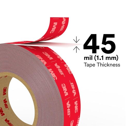 شريط 3M VHB LSE-060WF، أبيض، 1 × 36 ياردة، 25 مل، 1 لفة in Saudi Arabia