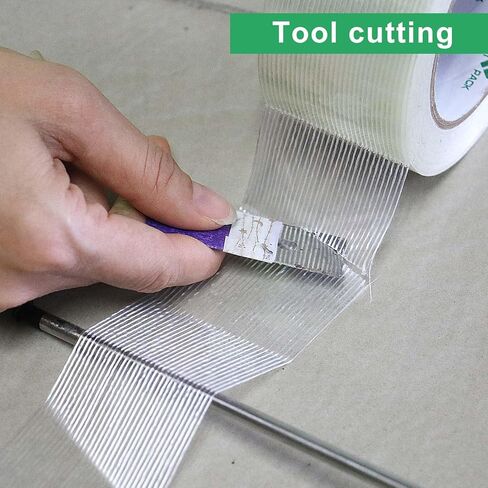 BOMEI PACK 4Rolls Reinforced Packing Tape, Heavy Duty Filament Fiber Strapping Tape 2inch, 5.5Mil x 60Yds, Total 240Yds in Saudi Arabia
