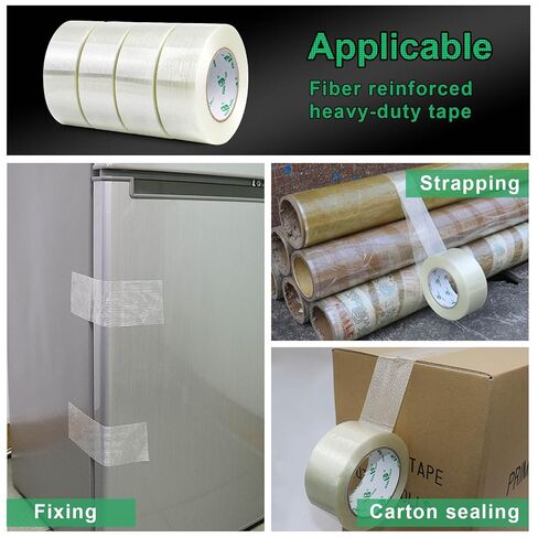 BOMEI PACK 4Rolls Reinforced Packing Tape, Heavy Duty Filament Fiber Strapping Tape 2inch, 5.5Mil x 60Yds, Total 240Yds in Saudi Arabia