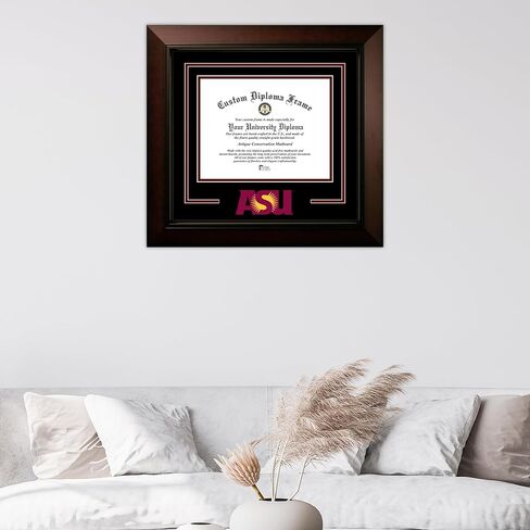 Campus Images Arizona State University Diploma Frame 8.5x11 – Legacy Black Cherry with Printed ASU Logo Officially Licensed Graduation Frame in Saudi Arabia