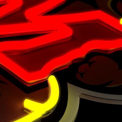 Officially Licensed Maryland Terrapins LED Neon Sign – 15" x 14.97" Yellow & Red-Emitting Wall Light with Adjustable Brightness, Inline Dimmer & On/Off Switch, USB Powered with Adapter – College Wall Décor in Kuwait