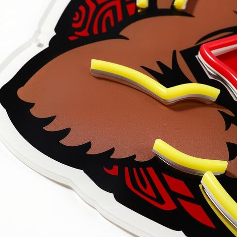 Officially Licensed Maryland Terrapins LED Neon Sign – 15" x 14.97" Yellow & Red-Emitting Wall Light with Adjustable Brightness, Inline Dimmer & On/Off Switch, USB Powered with Adapter – College Wall Décor in Kuwait