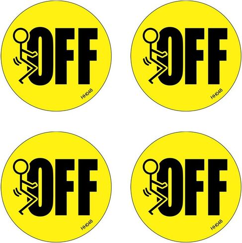 Fuck Off Hard Hat Stickers 4 Pack in Saudi Arabia