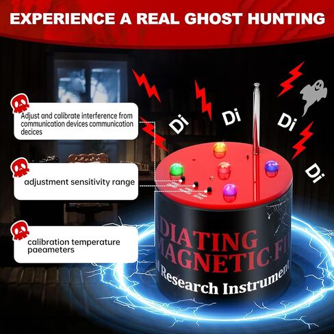 Ghost Hunting Equipment Paranormal Equipment with 5 Levels Adjustable Sensitivity, Temperature Deviation Detection and 360° Antenna Detection, Upgraded Version for Paranormal Investigator in Kuwait