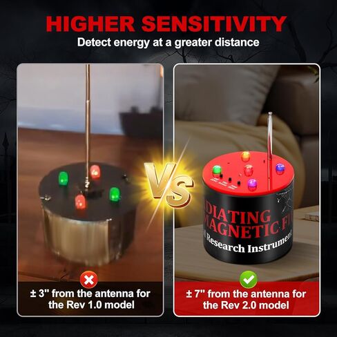 Ghost Hunting Equipment Paranormal Equipment with 5 Levels Adjustable Sensitivity, Temperature Deviation Detection and 360° Antenna Detection, Upgraded Version for Paranormal Investigator in Kuwait