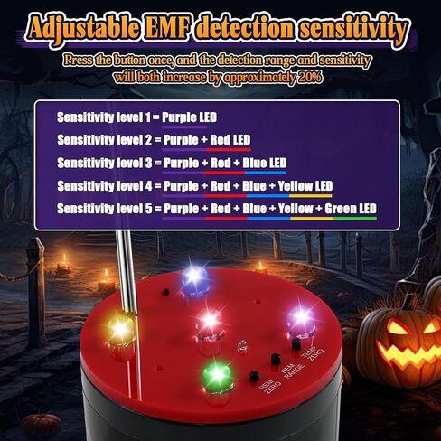 معدات متقدمة لكشف الأشباح، كاشف محمول للظواهر الخارقة مع مراقبة انحراف درجة الحرارة وحساسية معززة، مصمم لتحقيقات الأشباح الاحترافية in Kuwait