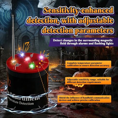 معدات متقدمة لكشف الأشباح، كاشف محمول للظواهر الخارقة مع مراقبة انحراف درجة الحرارة وحساسية معززة، مصمم لتحقيقات الأشباح الاحترافية in Kuwait