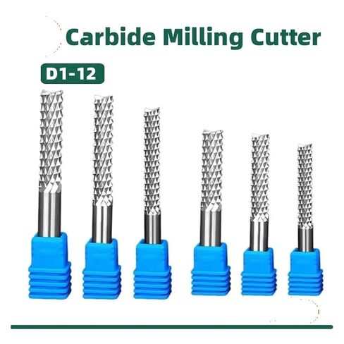 1pcs Solid Carbide Corn End Milling Cutting Bits D1.0-12mm PCB CNC Cutting Tools(D10x32xD10x75) in Saudi Arabia