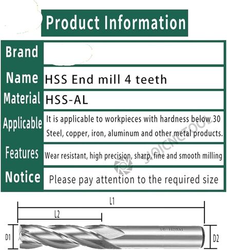 1 قطعة HSS نهاية المطاحن Co8 المعادن القاطع D1-32mm الكوبالت 2 المزامير الألومنيوم طحن أداة مفتاح راوتر بت (5.5 مللي متر) in Saudi Arabia