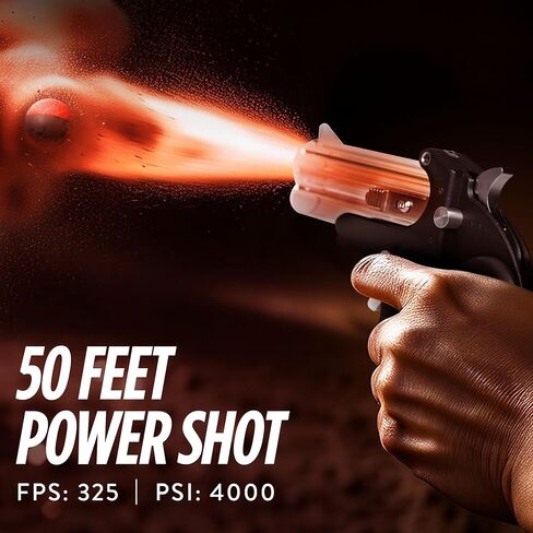 Fireball Mini, Smallest .50 Caliber Launcher, Dual-Ammo Air-Powered Home and Self-Defense Device, 50-Foot Range, Compact Non-Lethal Protection Set with Compressed-Air Capsules and Training Rounds in Kuwait