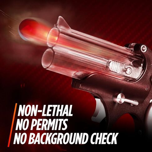 Fireball Mini, Smallest .50 Caliber Launcher, Dual-Ammo Air-Powered Home and Self-Defense Device, 50-Foot Range, Compact Non-Lethal Protection Set with Compressed-Air Capsules and Training Rounds in Kuwait