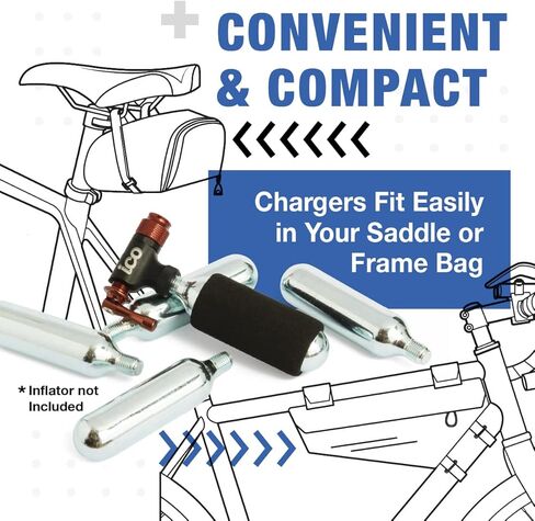 ICO 150 قطعة 16 جرام خراطيش ثاني أكسيد الكربون مترابطة لمنفاخ إطارات الدراجة ودراجات MTB ودراجات الطرق - درجة الغذاء in Kuwait