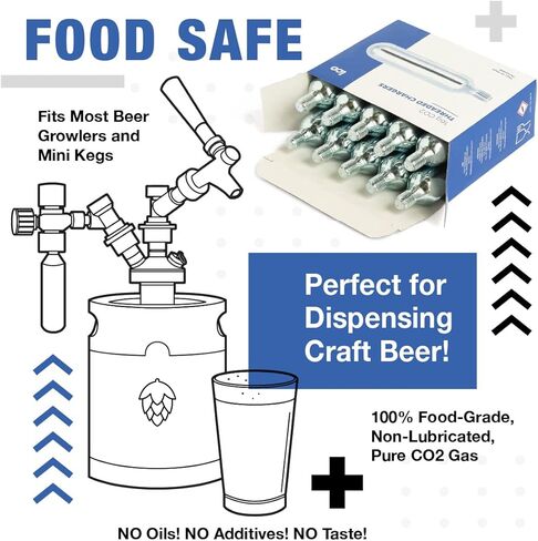 ICO 150 قطعة 16 جرام خراطيش ثاني أكسيد الكربون مترابطة لمنفاخ إطارات الدراجة ودراجات MTB ودراجات الطرق - درجة الغذاء in Kuwait