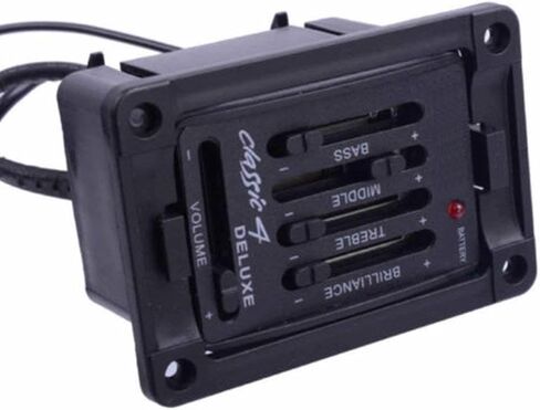 Guitar Pickup Classic Acoustic 4 Band Preamp Tuner Dual Model Presys Mic Blend Preamp Guitar Equalizer Tuner in Kuwait