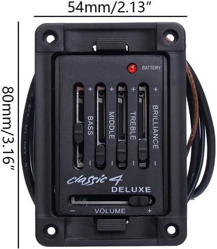 Guitar Pickup Classic Acoustic 4 Band Preamp Tuner Dual Model Presys Mic Blend Preamp Guitar Equalizer Tuner in Kuwait