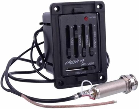 Guitar Pickup Classic Acoustic 4 Band Preamp Tuner Dual Model Presys Mic Blend Preamp Guitar Equalizer Tuner in Kuwait