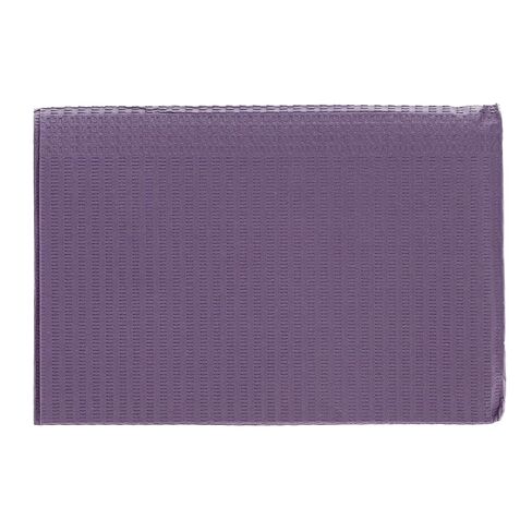 HSB 109212, Disposable Dental Bibs, 13" X 18", Lavender, 2-Ply Paper & 1 ply Layer of Water Resistant Poly, Tear-Resistant, Highly Absorbent, Single-Use for Maximum Hygiene, 500/Bx in Kuwait