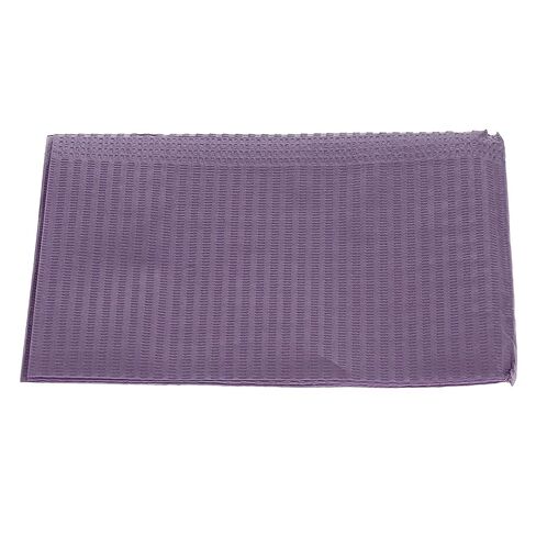 HSB 109212, Disposable Dental Bibs, 13" X 18", Lavender, 2-Ply Paper & 1 ply Layer of Water Resistant Poly, Tear-Resistant, Highly Absorbent, Single-Use for Maximum Hygiene, 500/Bx in Kuwait