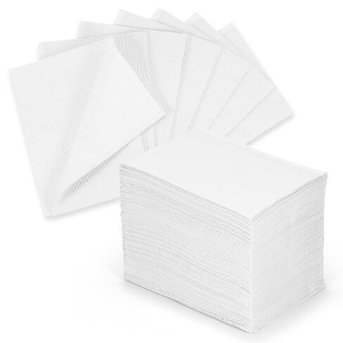 Pink Dental Bibs Disposable 50 Pack Waterproof Dentist Bibs Sheet with No Leakage Poly Back, 3 Ply 13 x 18 inch Disposable Nail Mats for Clinic, Tattoo and Table Cover in Saudi Arabia