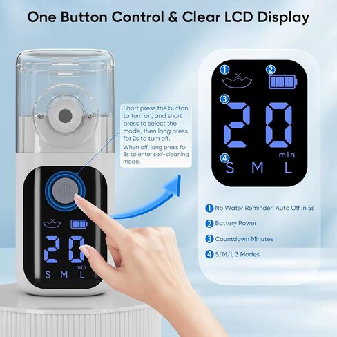 Portable Nebulizer,Hailie Sensor Model NF0096, Nebulizer Machine for Adults & Kids, Handheld Nebulizer for Travel and Home Use in Kuwait