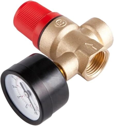 DN15 Brass Boiler Safety Valve 1/2" Female Thread Exhaust Pressure Relief With Gauge(6Bar) in Saudi Arabia