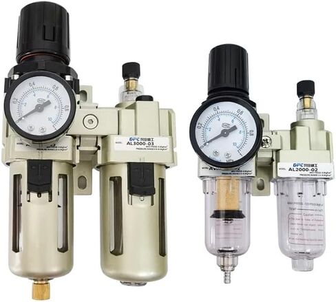 1Pc AC2010-02 AC3010-03 AC4010-04 Pneumatic Pressure Regulator Oil Water Separator Manual Drainage Compressor Air Filter(AC4010-04 PC10-04,Fiber Filter) in Saudi Arabia