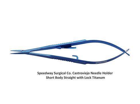 Castroviejo Needle Holder Short Body Curved I Titanum I Approx 125 mm in Saudi Arabia
