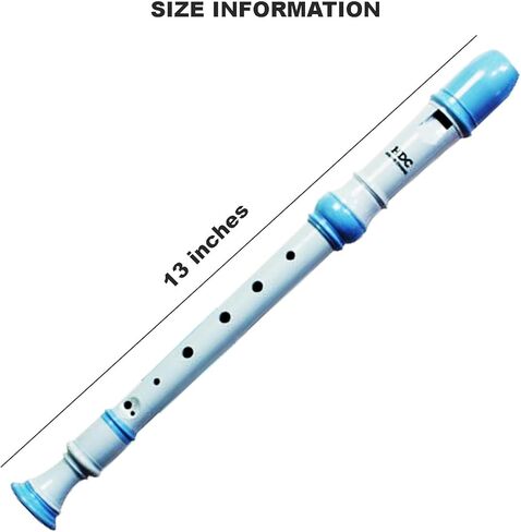 Soprano Recorder - YSR-311B, Baroque Style, Bright & Pure Sound, Made in Korea, Ideal for Beginners and Musicians - Blue Color in Saudi Arabia