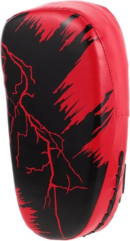 TOYANDONA Taekwondo Training Kick Paddle and Boxing Shield Pad, Black Red Pu Material, Explosion-Proof Martial Arts Hand Target for Kickboxing, Muay Thai, Karate Fitness Practice in Saudi Arabia